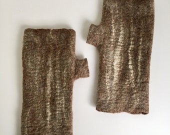 Handmade Felted Fingerless Gloves