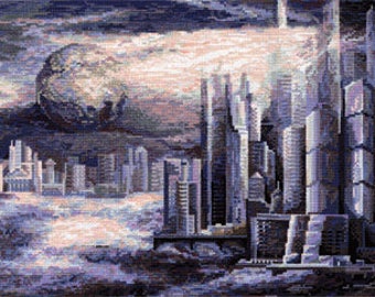 Counted Cross Stitch Kit City from the Future GM-1372