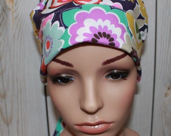 Surgical Scrub Hat,Maise,Chemo Hat, Women's Surgical Scrub Hat,OR Scrub Hat, Vet, Biker,Scrub Cap