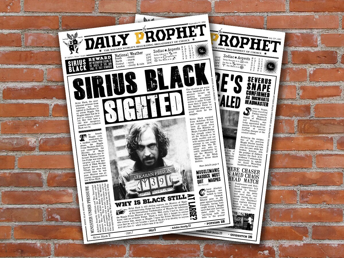 Картинки газет из гарри поттера