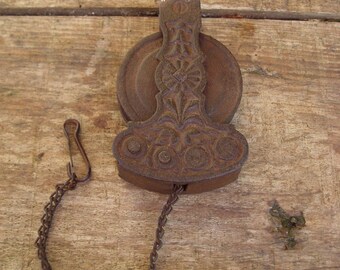 Old Rise and Fall Counterweight. Cast Iron Suspension Unit.