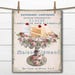 Vintage French Bakery Collage, Patisserie, Shabby Cupcakes, Roses, French Typography, Large Image, Printable Graphic Transfer Image 0118