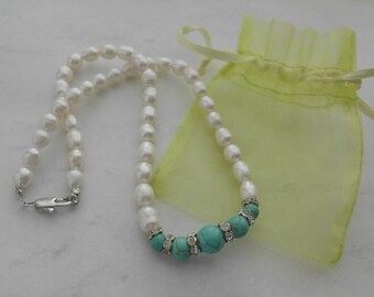 Pearl & Turquoise Necklace