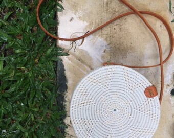 Handbag Handwoven Balinese Round Rattan Bag