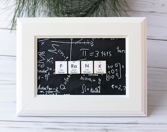 Chemistry Name Plaque//Science Name-Sign//Custom Name//Personalized Science Gift