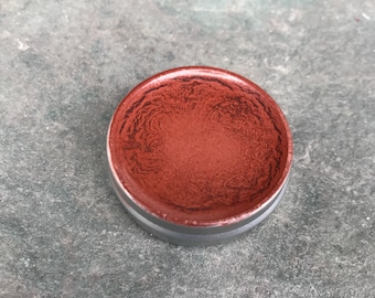beet red clay lip color • organic, vegan lipstick • cream pigment for lips or cheeks. subtle, soft, nutritious, handmade botanical makeup.
