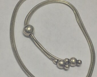 Vintage Estate Milor Made in Italy Sterling Silver Necklace