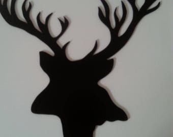 hand painted deer head for decorating medium 3mm