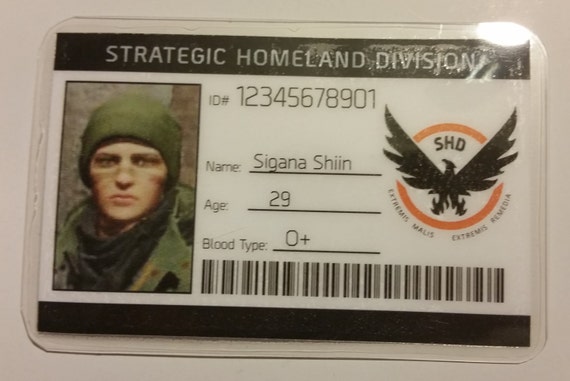 Custom The Division Agent ID Card ID Identification