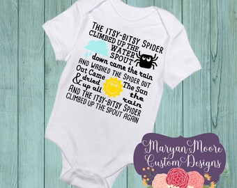Itsy Bitsy Spider Nursery Rhyme Oneise Bodysuit