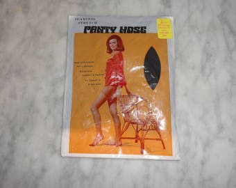 S.S. Kresge Vintage Pantyhose Nylons Old Detroit Medium Tall/Tall 125-150 lbs. NIP Navy Blue Seamless Stretch Garterless