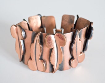 Mid Century Modernist Renoir Copper Bracelet