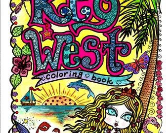 Coloring Book Key West Art You be the Artist Color Florida Adult Coloring Zen Doodle Style