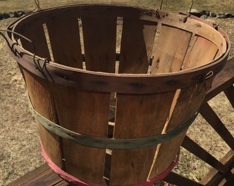 Vintage Bushel Apple Basket