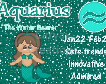 Astrology Aquarius The water bearer digital download