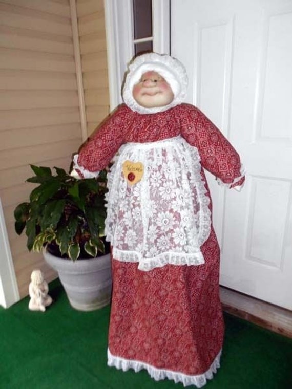 Vacuum Cleaner Cover Soft Sculptured Grandma Red White