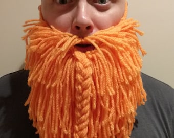 Knitted Beard. Knitted Viking Beard. Cosplay. Fancy Dress. Knitted Santa Beard. Handmade, Baby, Child, Teen, Adult sizes. Made to Order.