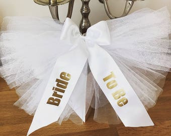 Booty veil / Bikini Veil,Bustle Bride to Be, Hen Party essentials *Custom printing Available*