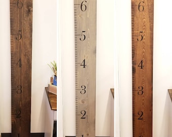 6' Growth Chart, Wood Ruler, Height Chart, Baby Shower, Giant Ruler, Rustic