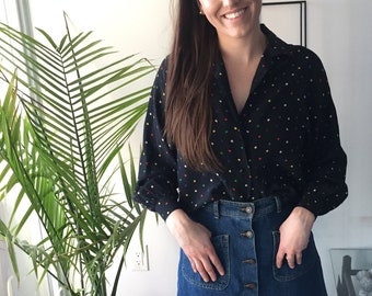 Vintage Polka Dot Blouse