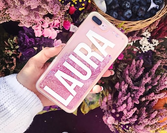 iphone 8 personalised glitter case iphone 8 personalised glitter case