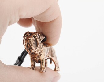 Vakkancs Mastino Napoletano minisculpture keychain (3D solid bronze)