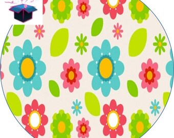 1 glass cabochon 16 mm flowers theme
