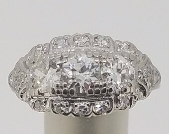 Platinum Diamond Dinner Ring