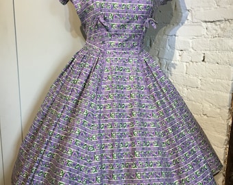 Original 1950s Horrockses Printed Cotton Dress