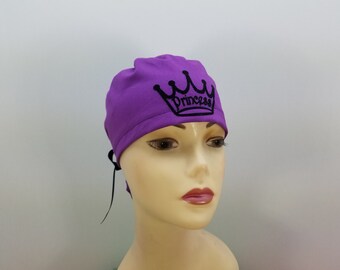 Surgical Cap ponytail stile, scrub caps, personalized-Princess- Cotton 100%