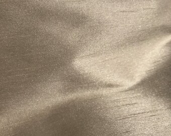 Champagne Dupioni Faux Silk Fabric | Fabric By The Yard 52"/54" Width