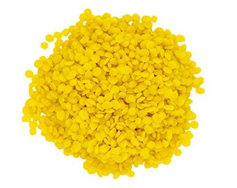 Pure YELLOW BEESWAX Pellets – 100% Natural, Cosmetic Grade, Premium Quality – (1 lb)