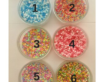 Clear Slime Kit With Mix Ins Colored Confetti Glitter Fishbowl Beads See Through Translucent Putty Goop DIY You Pick Mixins Kids Toy Gift