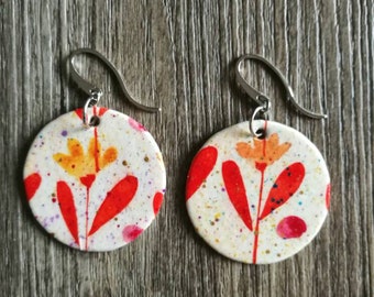 Watercolor Paintings Earrings