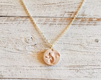 Ceramic Squirrel Pendant, Blush, Unique Gift, Woodland, Squirrels, Gift Idea, Ceramics, Woodland Jewelry, Ceramic Jewelry