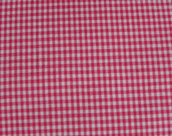 Gingham red Plaid cotton fabric