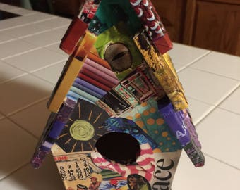 Decoupage Ornamental Bird House