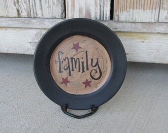 Primitive Everyday Hand Painted Mini Word Decorative Plate GCC2224