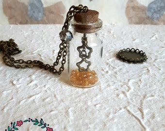 Necklace rain bottle of stars