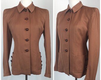 Vintage 1940s 1950s Suit Jacket Blazer Cardigan 50s 40s Pinup Bolero 8040