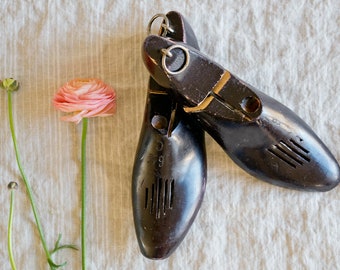 Vintage Wood Decor / Vintage Shoe Form / Dark Wood Shoe Form / Wood Decor Home