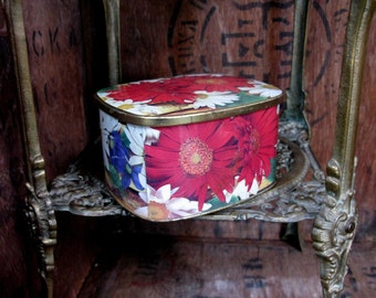 Cote D' Or Tin, French Vintage Tin, Decorative Tin, Floral Tin, French Vintage, Kitchenalia, Storage Tin, French Decor, Chocolate Tin