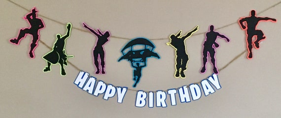 fortnite inspired birthday banner fortnite decorations - fortnite birthday banner free