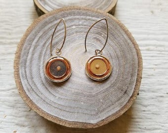 Mustard Seed Earrings Dangle Angle Wire