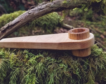 Wooden smoking pipe made from sugar maple and oak