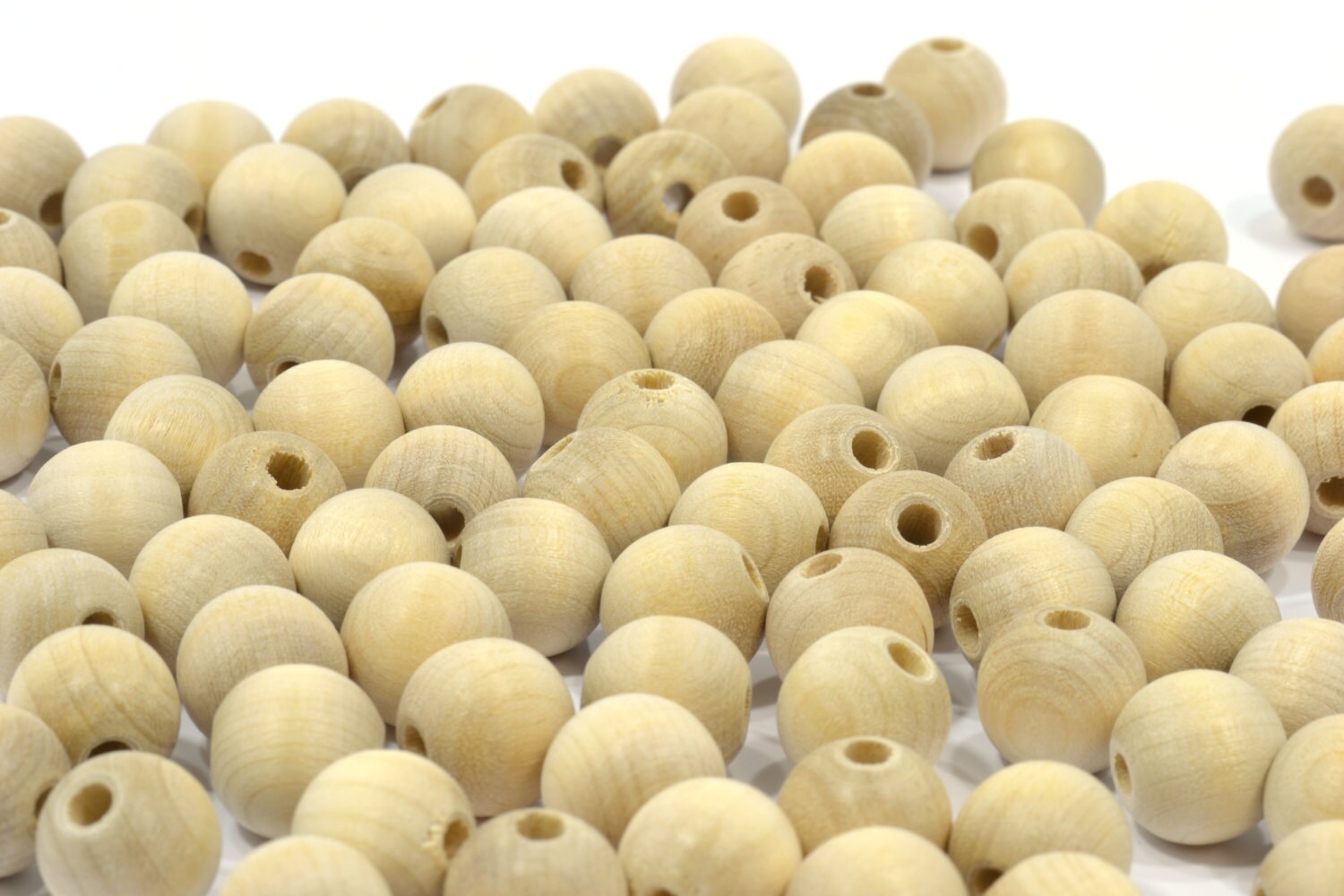 Set of 50-9/16 14mm Unfinished Wooden Beads-Solid