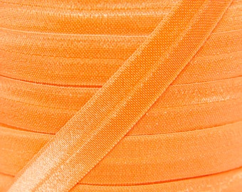 Orange Fold Over Elastic - Elastic For Baby Headbands and Hair Ties - 5 Yards of 5/8 inch FOE