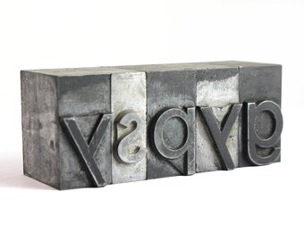 GYPSY - 72pt Vintage Metal Letterpress