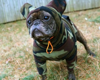 NEW! Snorf Industries: Adjustable-Hood BatHat Hoodie for Frenchies and Boston Terriers. Keep Bat-Ears Cute & Warm!