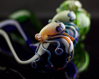 Octopus Sherlock / Glass Hand Pipe / Smoking Pipe / Tobacco Pipe / Glass Sherlock / Thick Wall Pipe / You Choose the Color / Made to Order